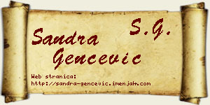 Sandra Genčević vizit kartica